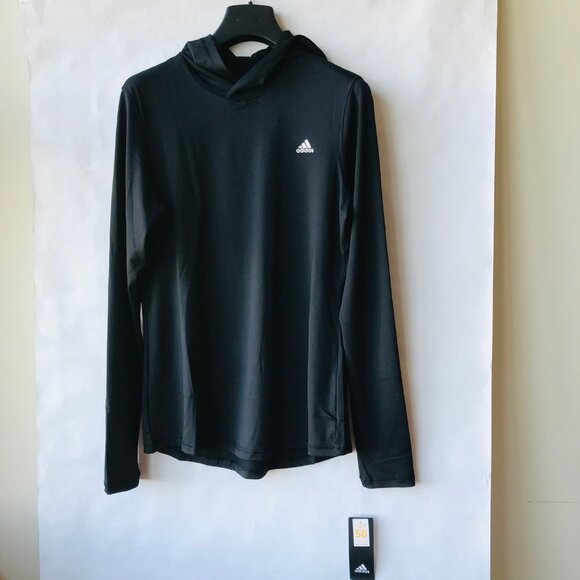 adidas Women's Baselayer  Hoodie  Long Sleeve Black NWT MSRP $65 - Picture 1 of 8